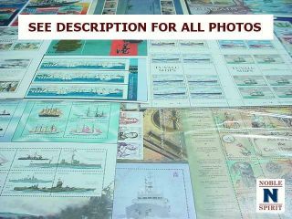 Noblespirit Ste} Ww Mnh " Ships & Explorers " Souvenir Sheets W/proofs