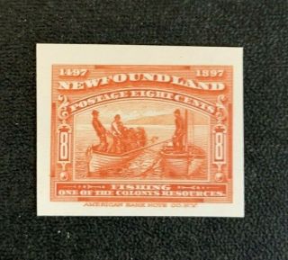 Newfoundland Stamp 67p Proof On Card