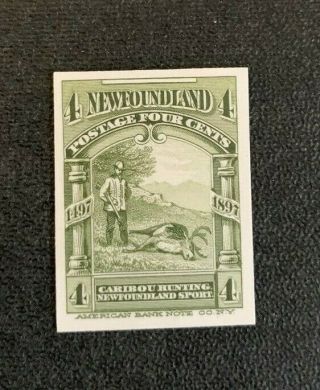 Newfoundland Stamp 64p Proof On Card