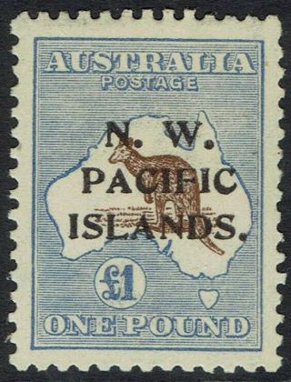 Nwpi Guinea 1915 Kangaroo 1 Pound Type A 3rd Wmk
