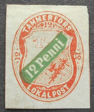 Finland 1878 Tammerfors City Post,  12 P Stamp,  Mh