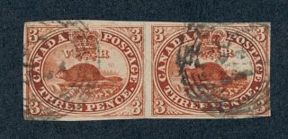 Drbobstamps Canada Scott 4a Vf Pair Stamps