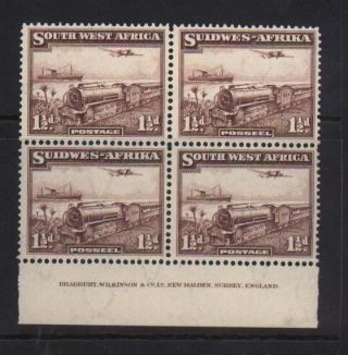 South West Africa 110 Vf/nh Imprint Block