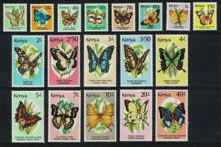 Kenya Butterflies 18v Complete Mnh Sg 434a - 450