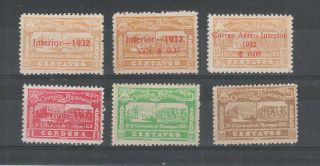 Nicaragua 1932,  6 Stamps Issues Mh