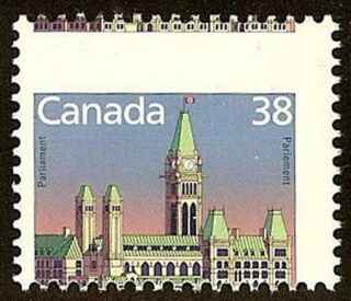 Canada 1165 Scarce Misperf Error / Efo " Parliament  Parlement " Nh
