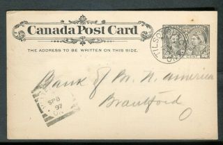 1897 Waterford Norfolk County Squared Circle Cancel Rare 5 Report On Jubilee Gpc