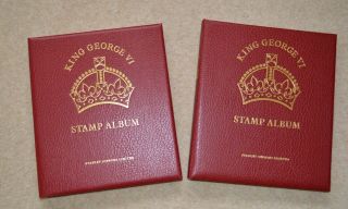 Stanley Gibbons HINGELESS King George VI Set 6 Albums,  Slip Cases COMPLETE 2