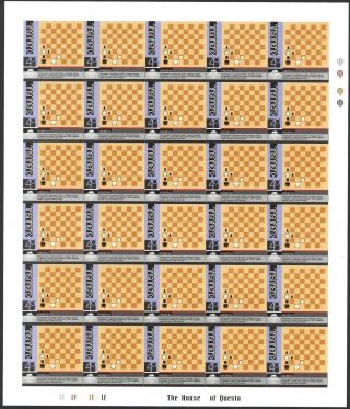 Armenia 1996 32 Chess Olympiad Yerevan 4 Sheets Of 30 Imperf.  Mnh 5 Scans