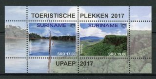 Suriname 2017 Mnh Upaep Tourism Brokopondo 2v M/s Nature Landscapes Stamps