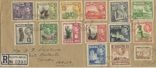 Malta Kgvi Cvrs Inc 1938 - 43 To 10/ - With 2d Flag Variety,  1948 - 53 To 10/ - Fdi