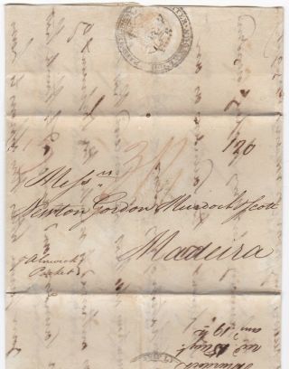 1815 Post Paid London Withdrawn Ship Letter Thomas Murdoch Letter To Madeira