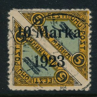 Estonia.  1923.  10 M/5,  5 M Airmail.  Rare W/certificate