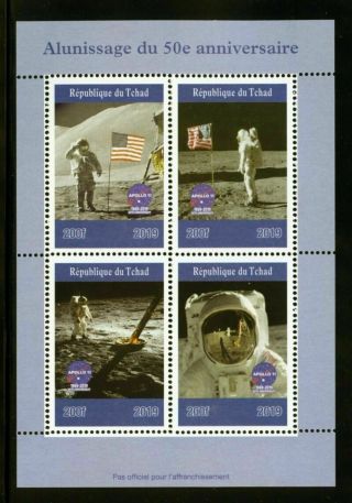 Chad 2019 50th Anniversary Of The Moon Landing Space Mini Stamp Sheet (nl61)