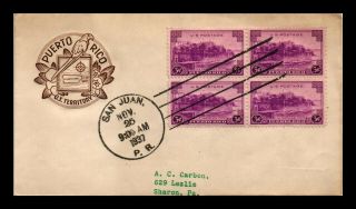 Dr Jim Stamps Us Puerto Rico Fdc House Of Farnum Cover Block Scott 801