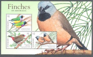 Australia - Finches Of Australia Min Sheet Mnh - Birds - June 2018