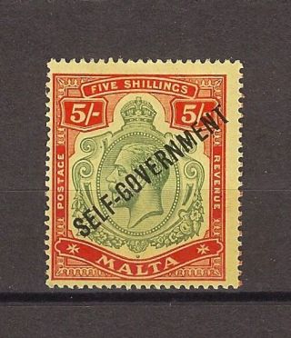Malta 1922 Sg 113b " Broken Crown & Scroll " Fine Cat £375