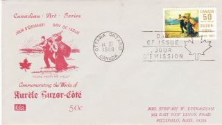 1969 Suzor - Cote Issue Fdc Sc 492 Kolor Kover Cachet