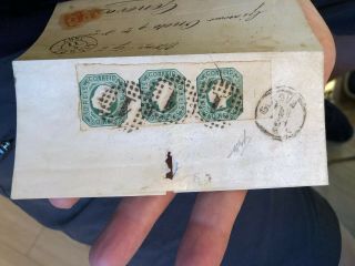 Rare Pair 1867 Lisbon Portugal Folded Letter Postal Cover To Genoa Italy 4