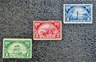 Nystamps Us Stamp 614 - 616 Og H $23