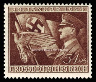 Ebs Germany 1944 11th Anniversary Of Hitler Coming To Power Michel 865 Mnh