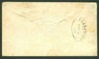 SG 19b Cape of good hope 1863 - 64.  4d slate blue.  on envelope.  Good. 2
