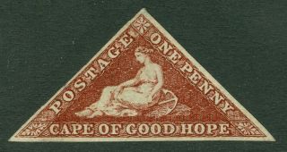 Sg 18b Cape Of Good Hope 1d Deep Brown - Red.  Fresh Mounted,  Full Margins.
