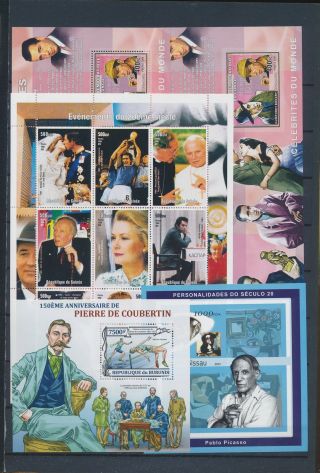 Ab6 - 2782 World Famous People Historical Figures Fp Good Sheets Mnh