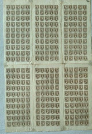 Greece:small Hermes Heads,  1 Lepton Complete Pane Of 300 Stamps (6 Sheets Of 50)