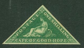 Sg 8b Cape Of Good Hope 1855 - 63.  1/ - Deep Dark Green.  Mounted,  Full.