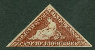 Sg 18c Cape Of Good Hope 1855 - 63.  1d Brownish - Red.  Lightly Mounted,  Full.