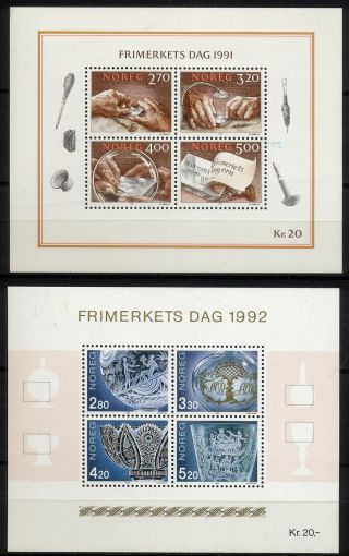 Norway 1991/2 - Blocs Day Of The Stamps Mnh
