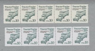 Pnc5 10c Tractor Trailer Us 2457,  Us 2458 Lot (2) Mnh F - Vf