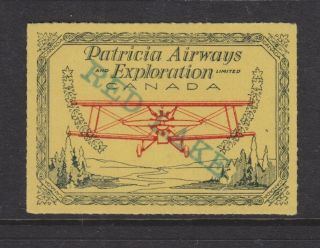 Canada 1926 Lh Sc Cl30j Patricia Airways Violet Green Downwards Overprint