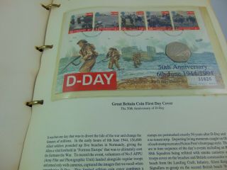 Westminster World War Ii Album Of Coins/covers 1994 - 16 Coins/first Day Covers