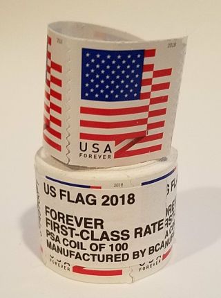 Usps Forever Stamps Flag Roll Of 100 X 10; Total 1000 Stamps