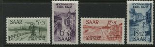 Germany Saar Semi - Postal Set Of 4 Unmounted Nh