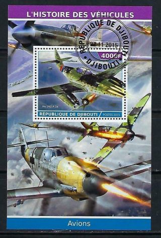 M560 2015 Souvenir Sheet Of Aviation Wwii Military Airplane German Me 262 A - 1a