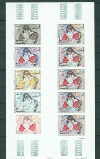 Monaco,  1980,  Art,  Matisse,  Van Dongen, .  4 Ss Colour Proofs,  Compl,  Mnh,  Not Listed