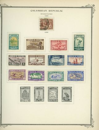 Colombia Scott Specialty Album Page Lot 13 - See Scan - $$$