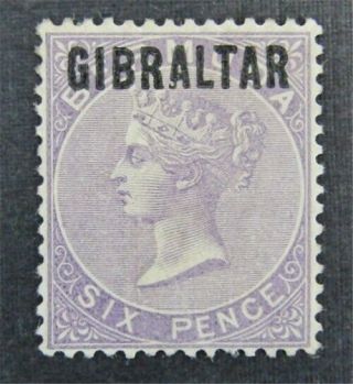 Nystamps British Gibraltar Stamp 6 Og H $300 Signed