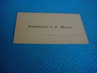 1873 Us Postal Brown Liberty Card Ux1 Compliments Of Cf Morgan Envelope Co Mass