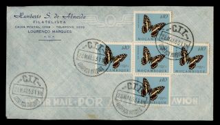 Dr Who 1953 Mozambique Butterfly Fdc Air Mail C134906