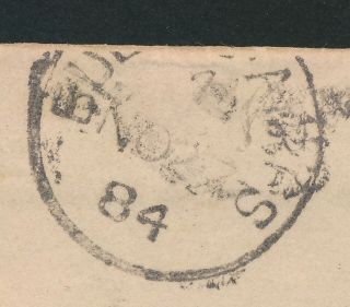 1884 GB QV COVER TO ARGENTINA BUENOS AIRES,  SURFACE PRINTED,  8d RATE,  LOVELY 6