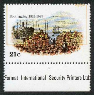 Bahamas Sg565a 1981 21c Bootlegging Bahamas Omitted Only 10 Exist U/m
