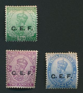 INDIA STAMPS 1914 KGV CEF CHINA EXPED FORCE SET,  SG C23/34,  VF LH/H £325 5