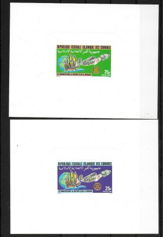 Comoros,  1985,  Columbus,  Apollo,  Rotary Club,  Deluxe Proofs,  Compl,  Not Listed,  Mnh