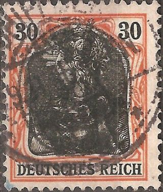 1919,  Poland 30 P Stamp Eagle Overprint Local Issue On German Empire Orange