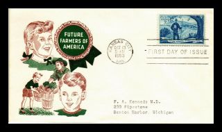 Dr Jim Stamps Us First Day Cover Future Farmers Of America Scott 1024