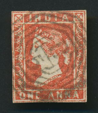 INDIA STAMPS 1854 1855 QV 1a RED LITHO x5 INC DIE I BURMA AKYAB (Sittwe) VF 3